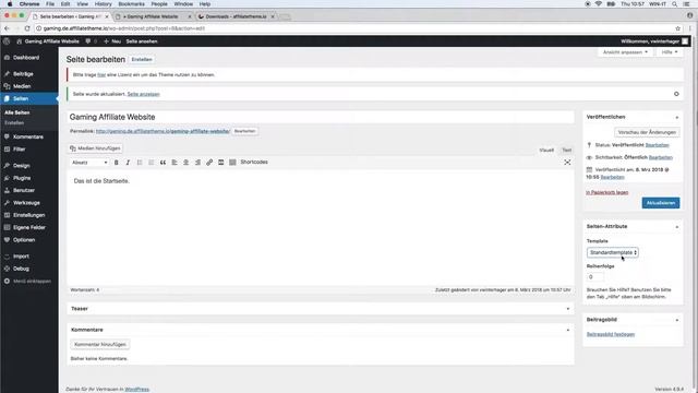 (S01E04) Seiten in WordPress anlegen ? affiliatetheme.io смотреть онлайн