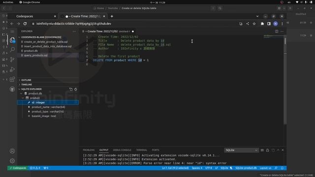 Delete row (data) from SQLite table смотреть онлайн