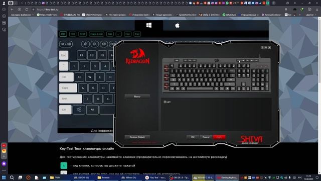 REDRAGON SHIVA WASD ,проблемы и настройка клавиш смотреть онлайн