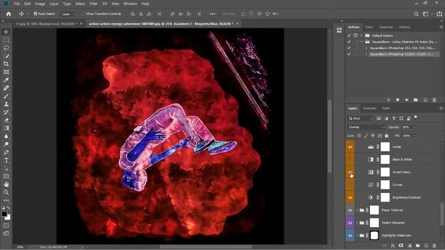 Aquarelleum Effect in Adobe Photoshop CC 2019 ( Tutorial ) смотреть онлайн