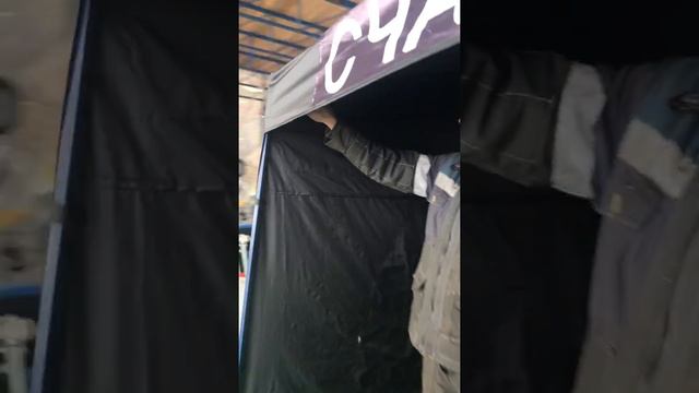 Сборка разборка складной торговой палатки полуавтомата 2х3,4 Www.shatry3.ru