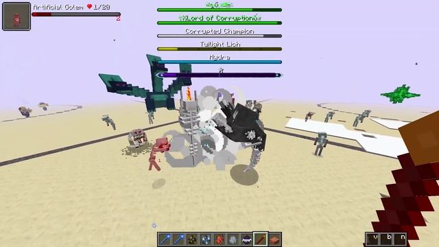 Corruption Team vs Blue Skies and Twilight Forest Team | Minecraft Mob Battle смотреть онлайн