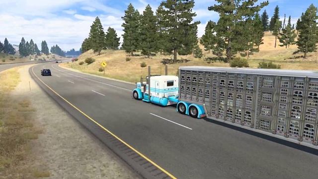 Stretched Low Peterbilt 389 | ? ? LOUD Jake Brake Cummins N14 Zeemods | ? Montana ATS Gameplay смотреть онлайн