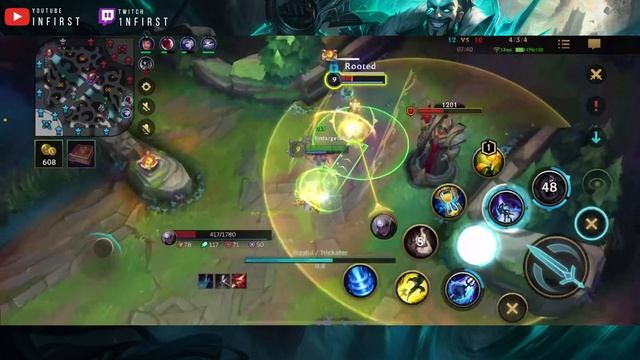 ЭКС ТОП 1 ФИЗЗ 600 ИГР УНИЧТОЖАЕТ ВРАЖЕСКУЮ КОМАНДУ | League of Legends Wild Rift смотреть онлайн