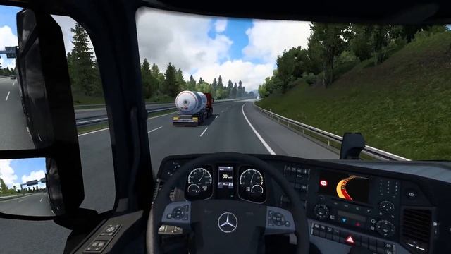 Mercedes New Actros - Stuttgart to Düsseldorf | Euro Truck Simulator 2 смотреть онлайн