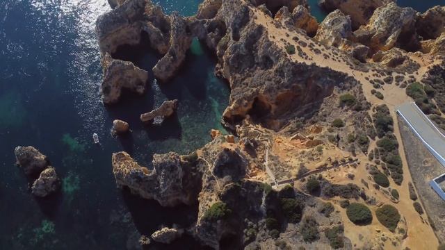 ? Lagos, Best Beaches, Portugal. Самые красивые пляжи Лагоса, Португалия. 4K, Aerial View.