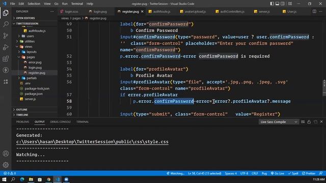 ?4. Form Error Handling | Full Stack Twitter Clone with Node, Express,MongoDB,Socket.io,WebRTC,Pug смотреть онлайн