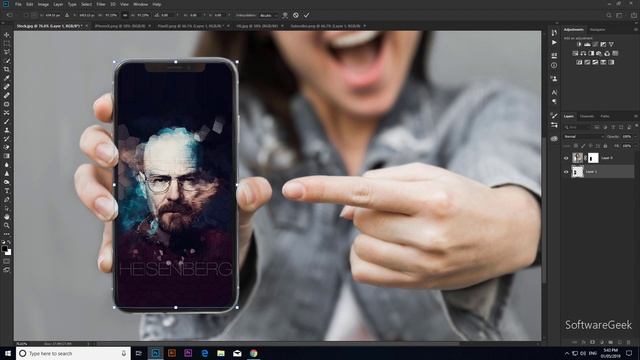 How to Replace a Smartphone screen image in Photoshop CC смотреть онлайн