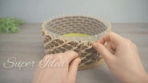 Роскошная Корзина из веревки для макраме своими руками