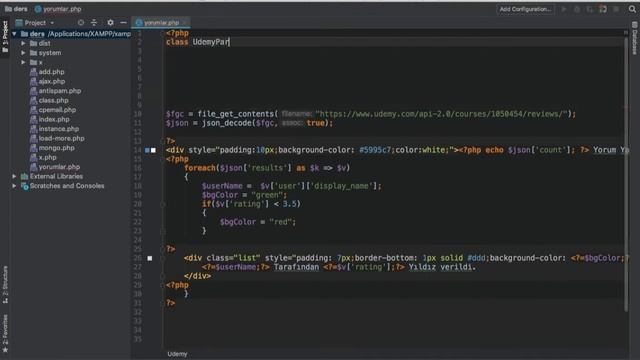 Php API - Udemy Api Kurs Yorumlarını Çekmek смотреть онлайн
