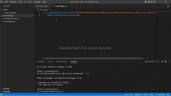 How to connect Microsoft SQL Server with Node js Application #mssqlserver #nodejs #nodejstutorial