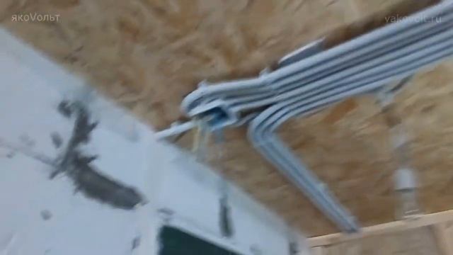 Электромонтаж в гофре по потолку смотреть онлайн