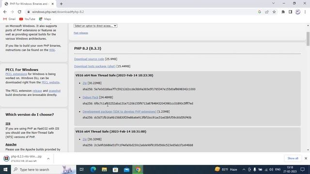 How to download and Install PHP 8.2.3 on Windows 10 смотреть онлайн