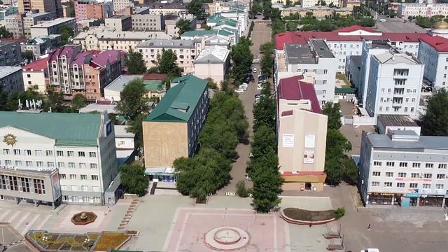 Театральная площадь в Чите с высоты птичьего полета смотреть онлайн