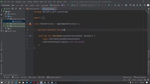 Counter App in Kotlin - Android Studio Tutorial for Beginners смотреть онлайн