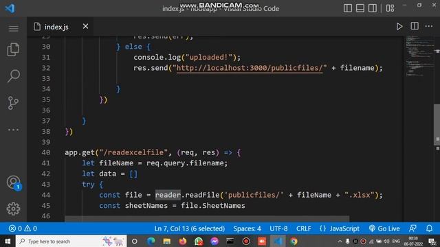 how to read excel file in node js смотреть онлайн
