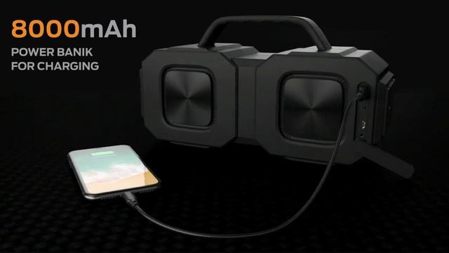 Bluetooth Speaker | BUGANI M83 IPX6 Waterproof Portable Bluetooth Speaker with 8000mAh Power Bank смотреть онлайн