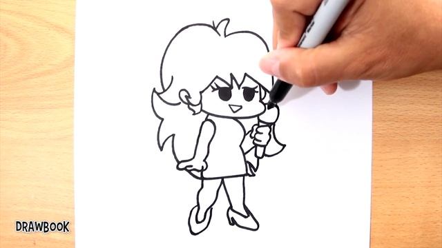 Drawing GIRLFRIEND Friday Night Funkin' (step By Step)