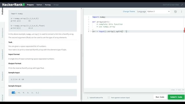 NumPy array python with Examples & Execution смотреть онлайн