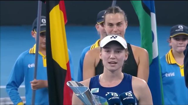 Elena Rybakina Champion Interview - WTA Brisbane International 2024 Trophy Ceremony