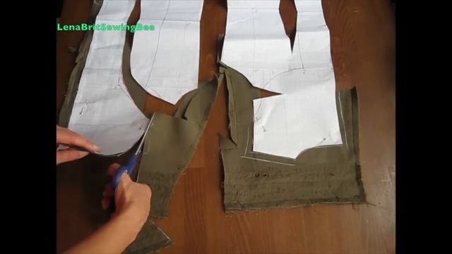 Я ШЬЮ. Платье цвета хаки из брюк. I SEW: Military dress. смотреть онлайн