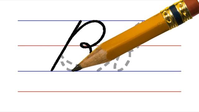 letter B, cursive handwriting practice смотреть онлайн
