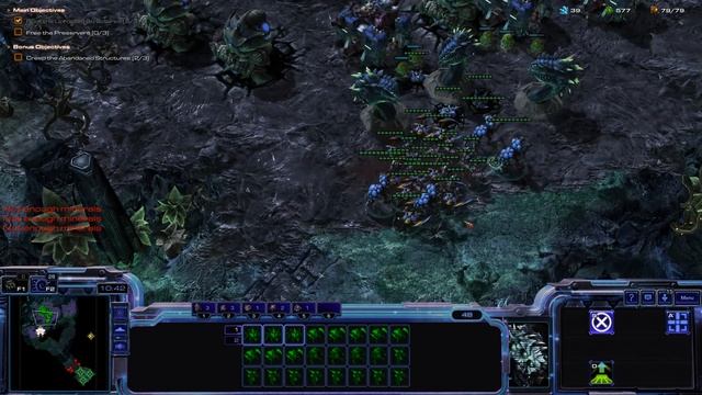 StarCraft 2 Wings of Liberty Campaign (Zerg Edition) Mission 13 - A Sinister Turn смотреть онлайн
