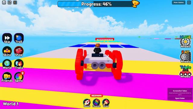 ПРОДОЛЖАЕМ ИГРАТЬ В ИГРУ "Колесо Рисование Obby" смотреть онлайн