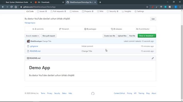 Git va GitHub bilan ishlashni o'rganamiz! C# dasturchilari uchun maxsus ? смотреть онлайн