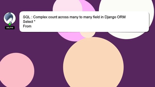 SQL : Complex count across many to many field in Django ORM смотреть онлайн