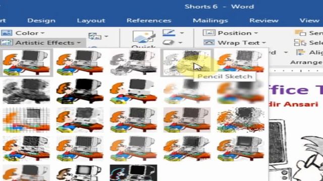 How to Make Pencil Sketch Pictures Through MS Word смотреть онлайн