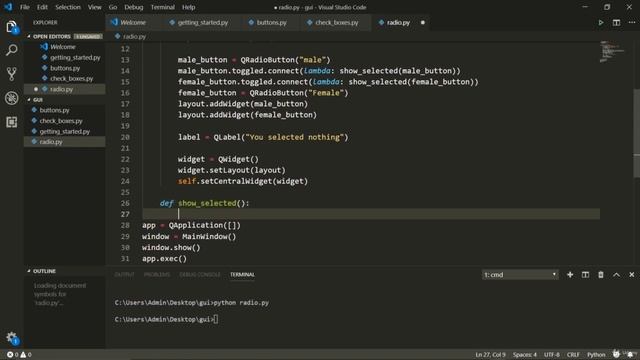 Radio Buttons In Python Project || Python смотреть онлайн