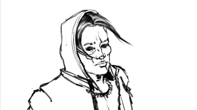 Hood man. Time-lapse, digital painting, IbisPaintX, android tablet, active digital stylus. смотреть онлайн