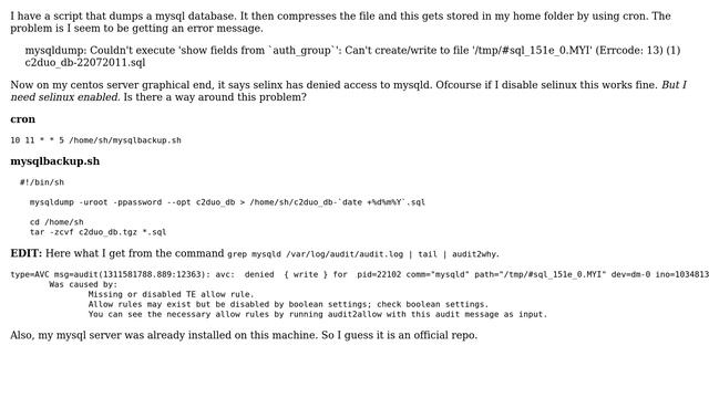 Selinux is denying access to mysqld (2 Solutions!!) смотреть онлайн