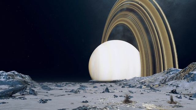 Saturn from Enceladus - Starfield Ambience (HD) смотреть онлайн
