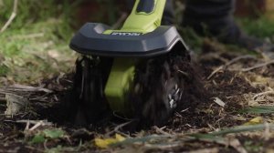 RYOBI 18V ONE+ Garden Cultivator (R18CLV120) in action