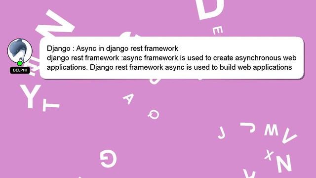 Django : Async in django rest framework смотреть онлайн