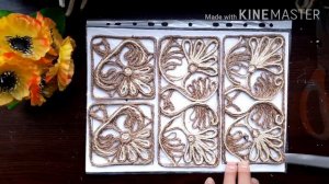 Ажурная шкатулка из ДЖУТА. Джутовая филигрань.