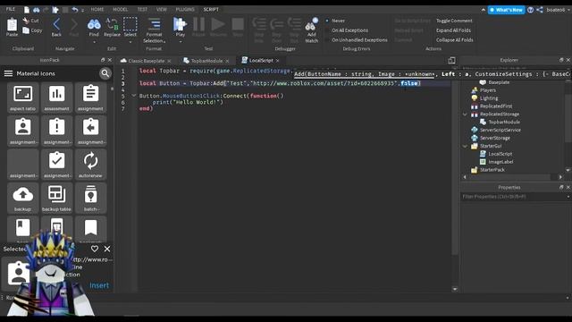 How To Make Custom Topbar Icons | Roblox Studio