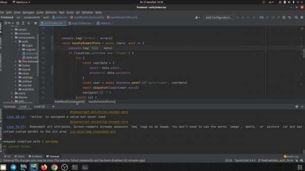 23. Валидация логин формы с помощью React hook form