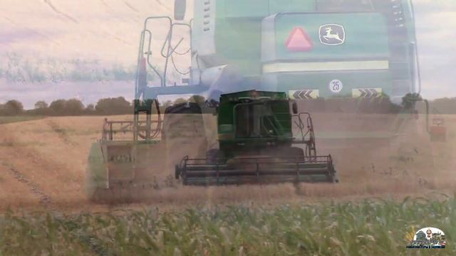 Красота уборочной на комбайне John Deere 1570!Beauty of harvest with John Deere 1570 смотреть онлайн