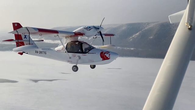 Полеты на Borey в -36 над Волгой вдоль Самары смотреть онлайн
