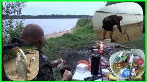 Рыбалка с ночевкой на водохранилище, ловим на донки крокодилы пшено и пенопласт.