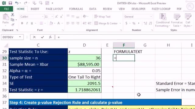 Excel 2013 Preview #4: FORMULATEXT Function: Show Formula From A Cell (Excel Magic Trick 952) смотреть онлайн