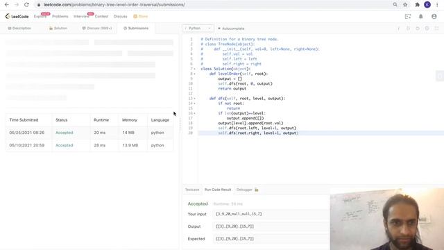 BFS Template : Binary Tree Level Order Traversal ( Leetcode-102 ) смотреть онлайн
