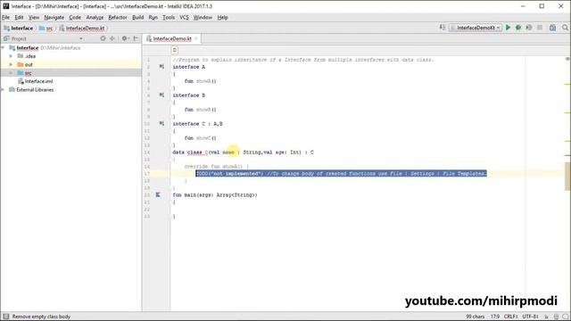 #171 Kotlin Tutorial | Inheritance from Multiple interface with data class смотреть онлайн