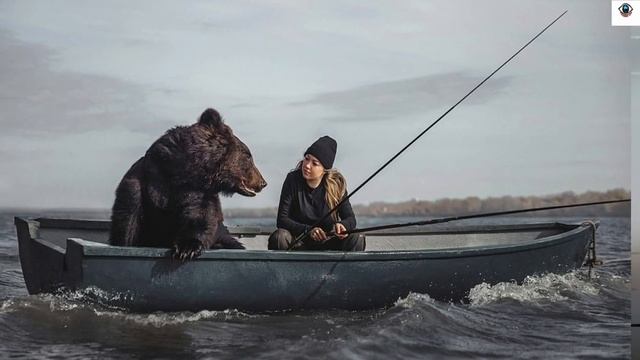 Do bears fish in the woods?Veronika Dichka rescued Bear from a safari park loves going fishing. смотреть онлайн