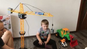 БОЛЬШОЙ БАШЕННЫЙ КРАН DICKIE TOYS для детей на пульте управления | Супер игрушка для мальчиков