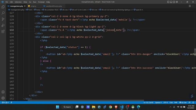 Design a responsive manage users page in admin panel and program the user blocking process(Task 43 смотреть онлайн
