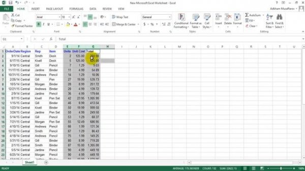 Excelda ishlash 7-DARS // Qator va Satrlarda ishlash